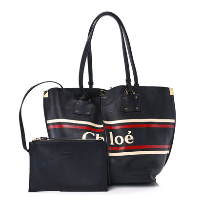 Chloe Smooth Calfskin Medium Vick Tote Full Blue 1 of 17