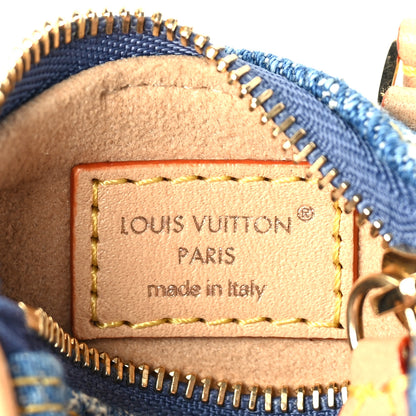 Louis Vuitton Monogram Micro Speedy Bag Charm Denim Sunset Blue 5 of 8
