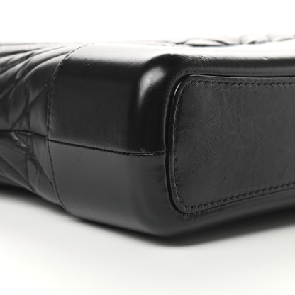 Chanel Aged Calfskin Chevron Quilted Medium Gabrielle Hobo Black 9 of 15