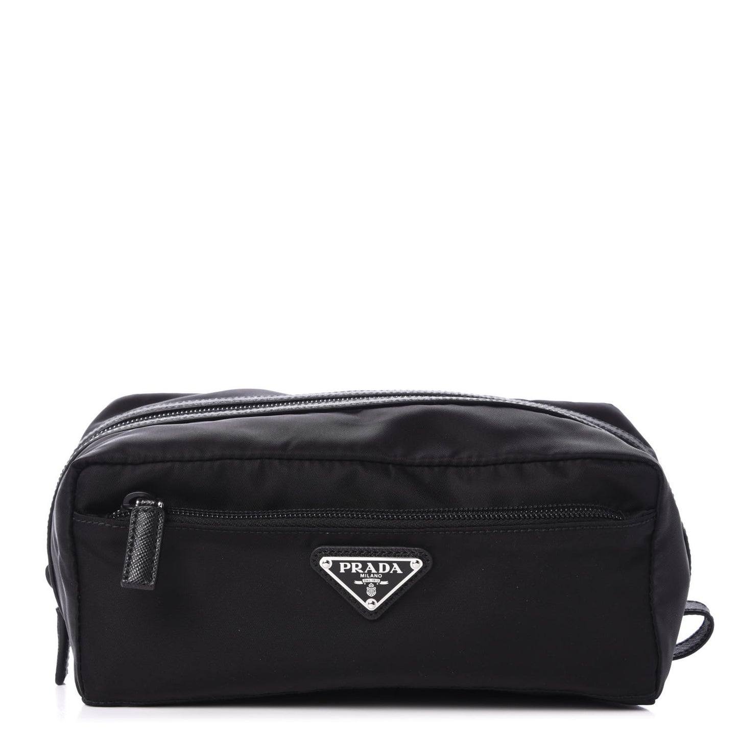 Nylon Saffiano Toiletry Case Black