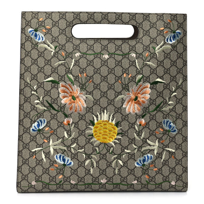 Gucci GG Supreme Monogram Floral Embroidered Medium XL Tote 1 of 8