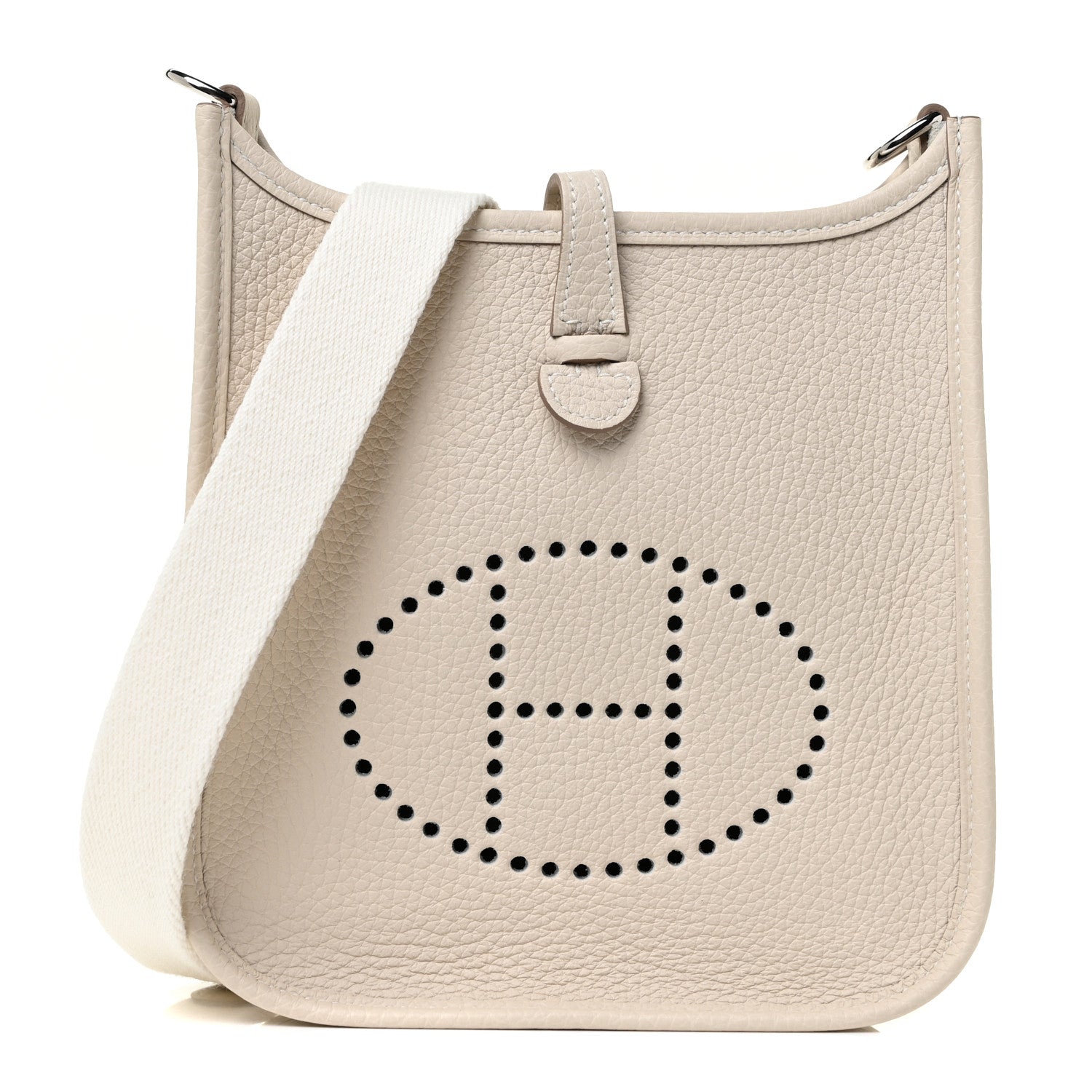 Hermes Taurillon Clemence Evelyne TPM Craie 1 of 11