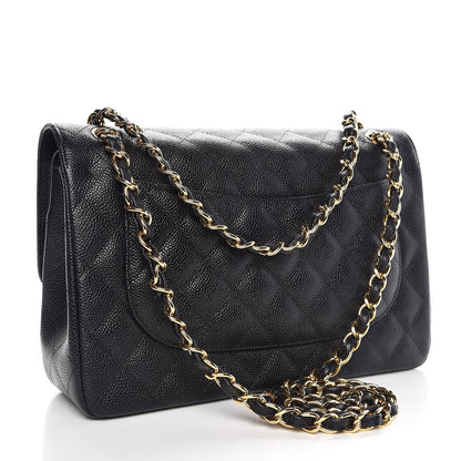 Chanel Caviar Quilted Jumbo Double Flap Black 4 of 9