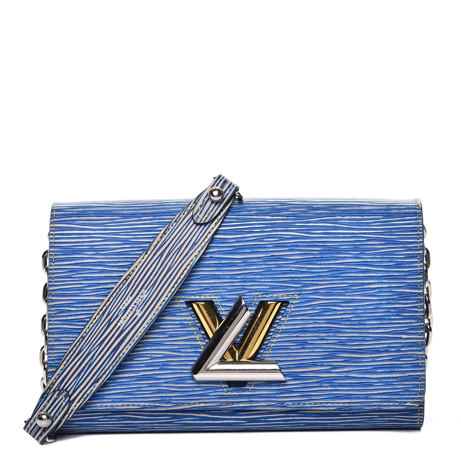 Louis Vuitton Epi Twist Chain Wallet Denim Light 2 of 7