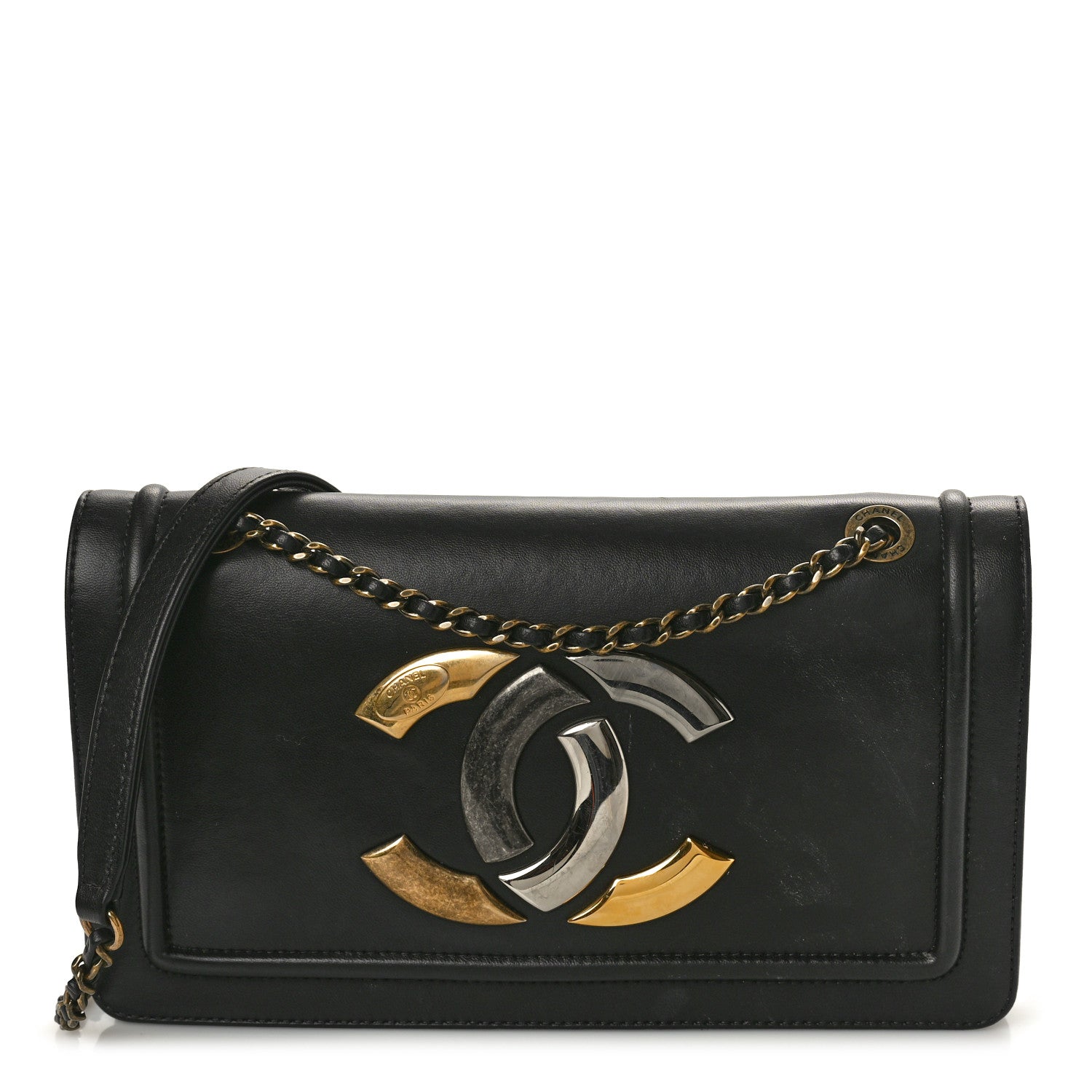 Chanel Lambskin CC Antico Flap Black 1 of 11