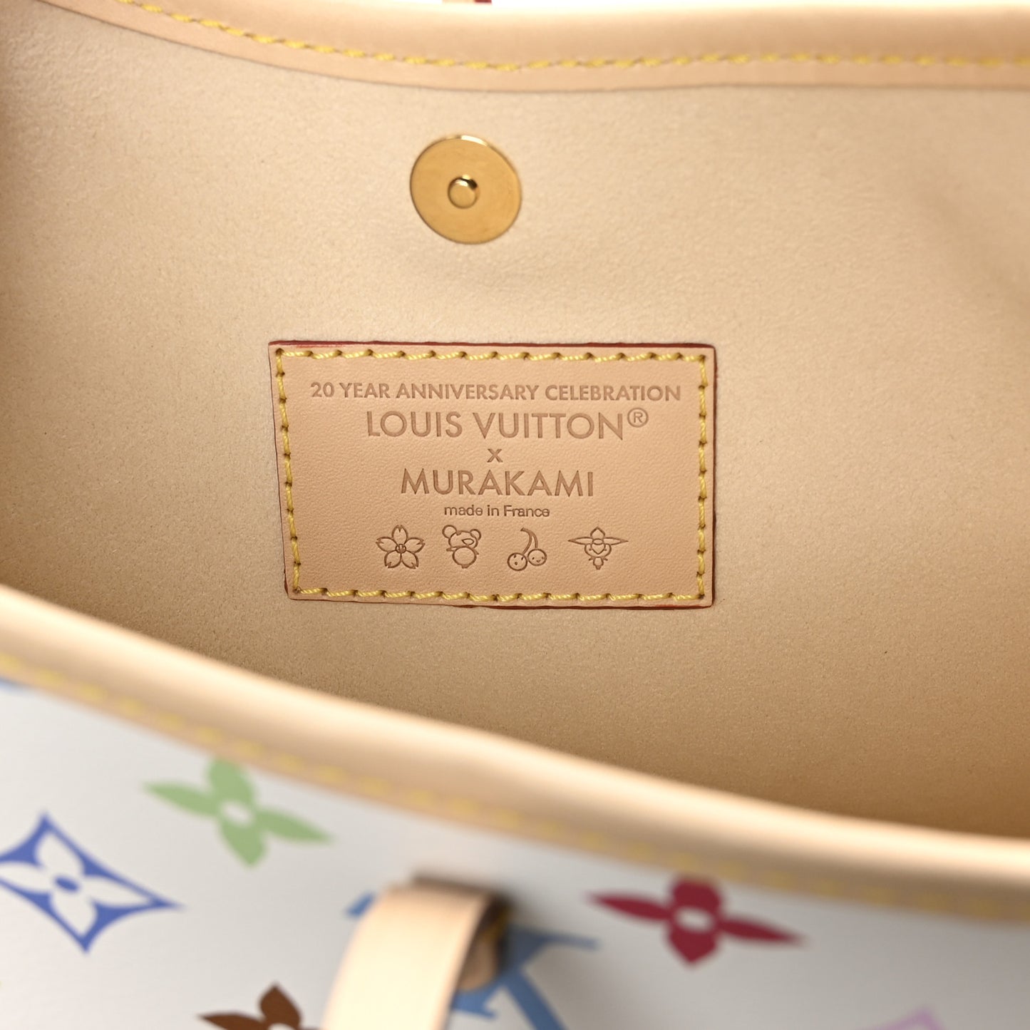 LV x TM Monogram Multicolor CarryAll PM White