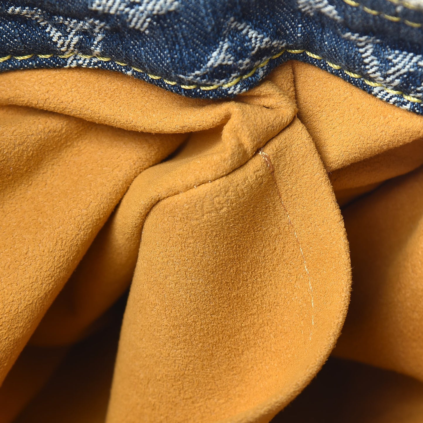 Monogram Denim Sac Plat Blue