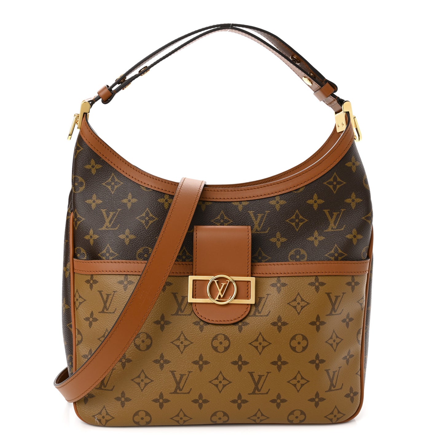 Reverse Monogram Dauphine Hobo MM