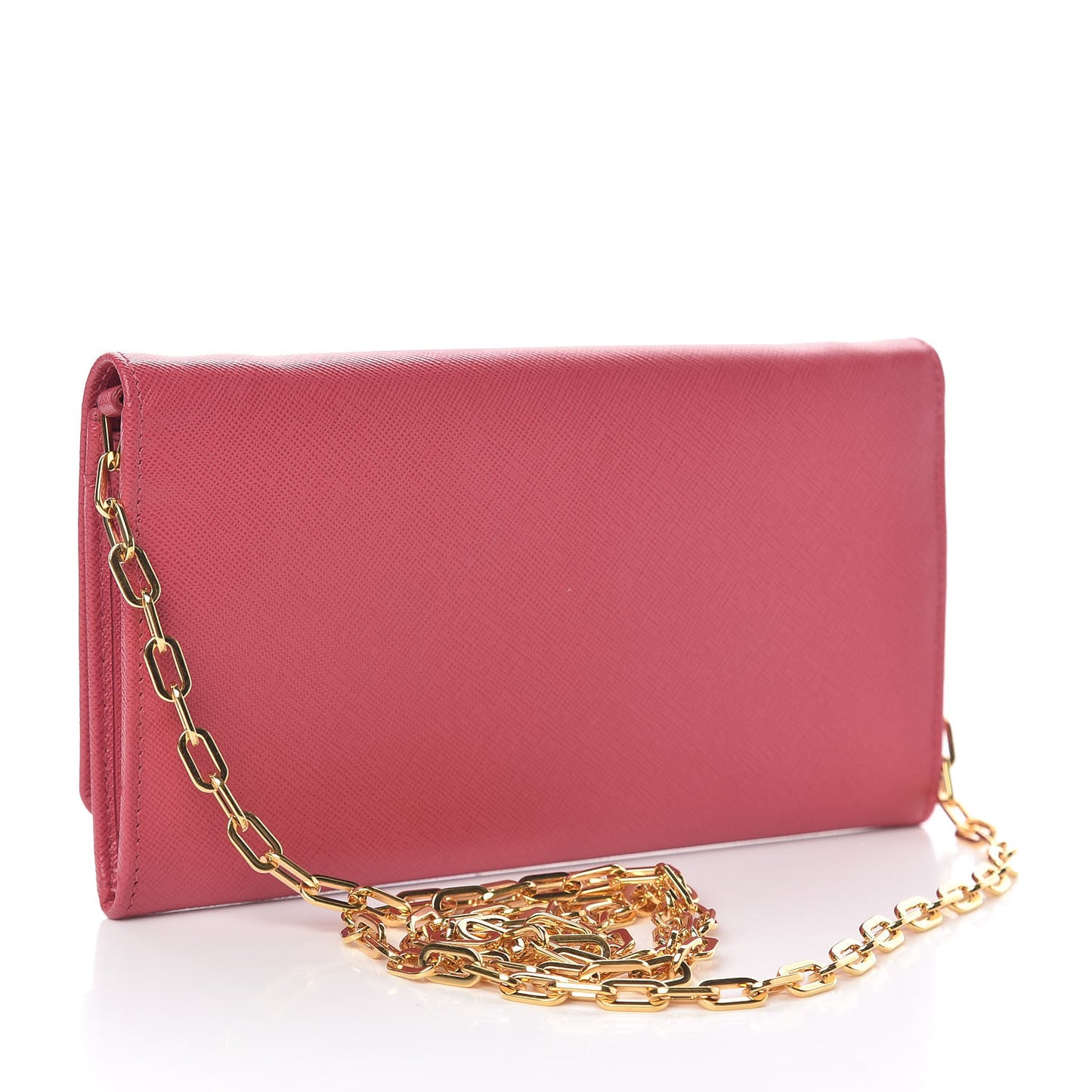 Saffiano Metal Oro Chain Wallet Peonia
