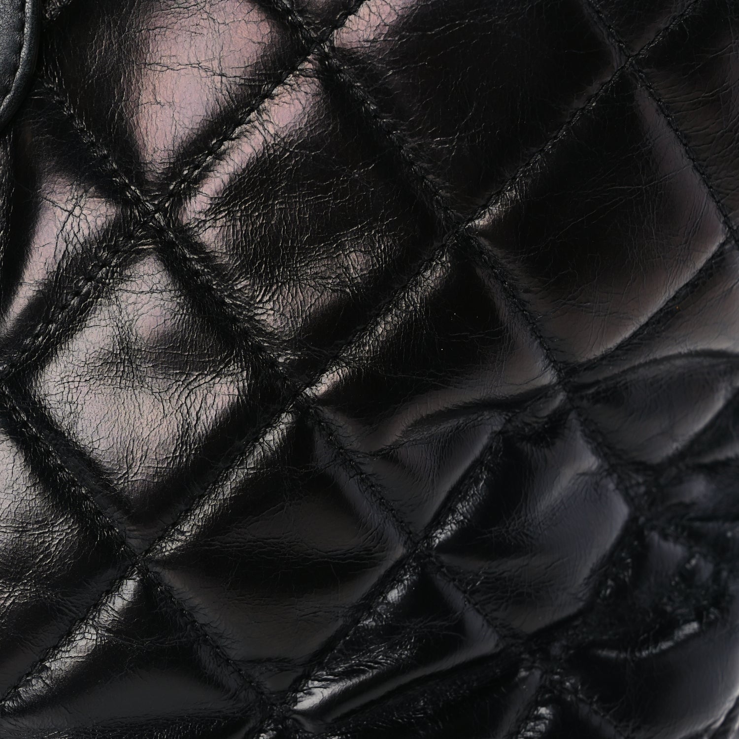 Chanel Glazed Calfskin Quilted Gold Bar Tote Black 3 of 4