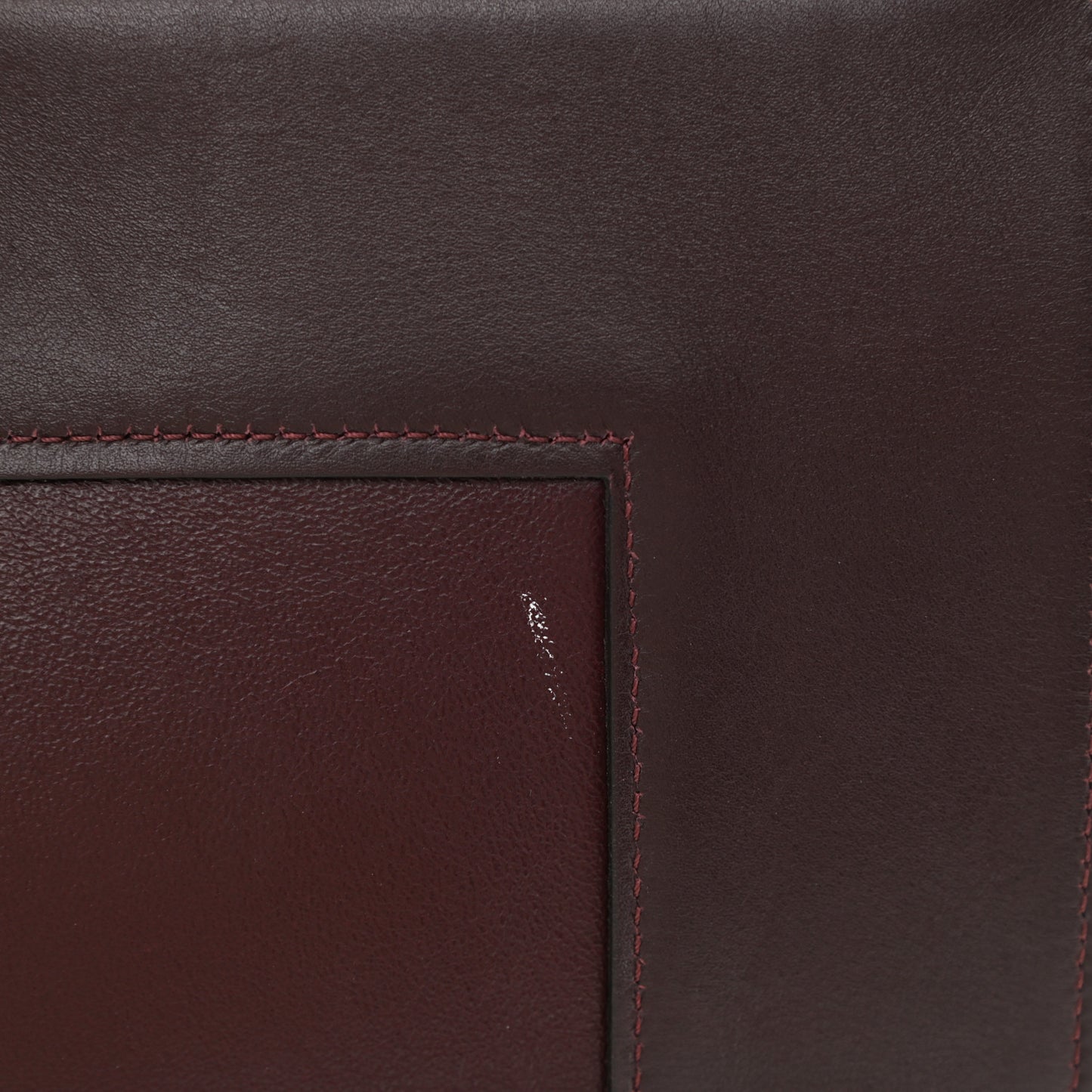 Shiny Smooth Calfskin Medium Frame Shoulder Bag Burgundy Pearl Blue