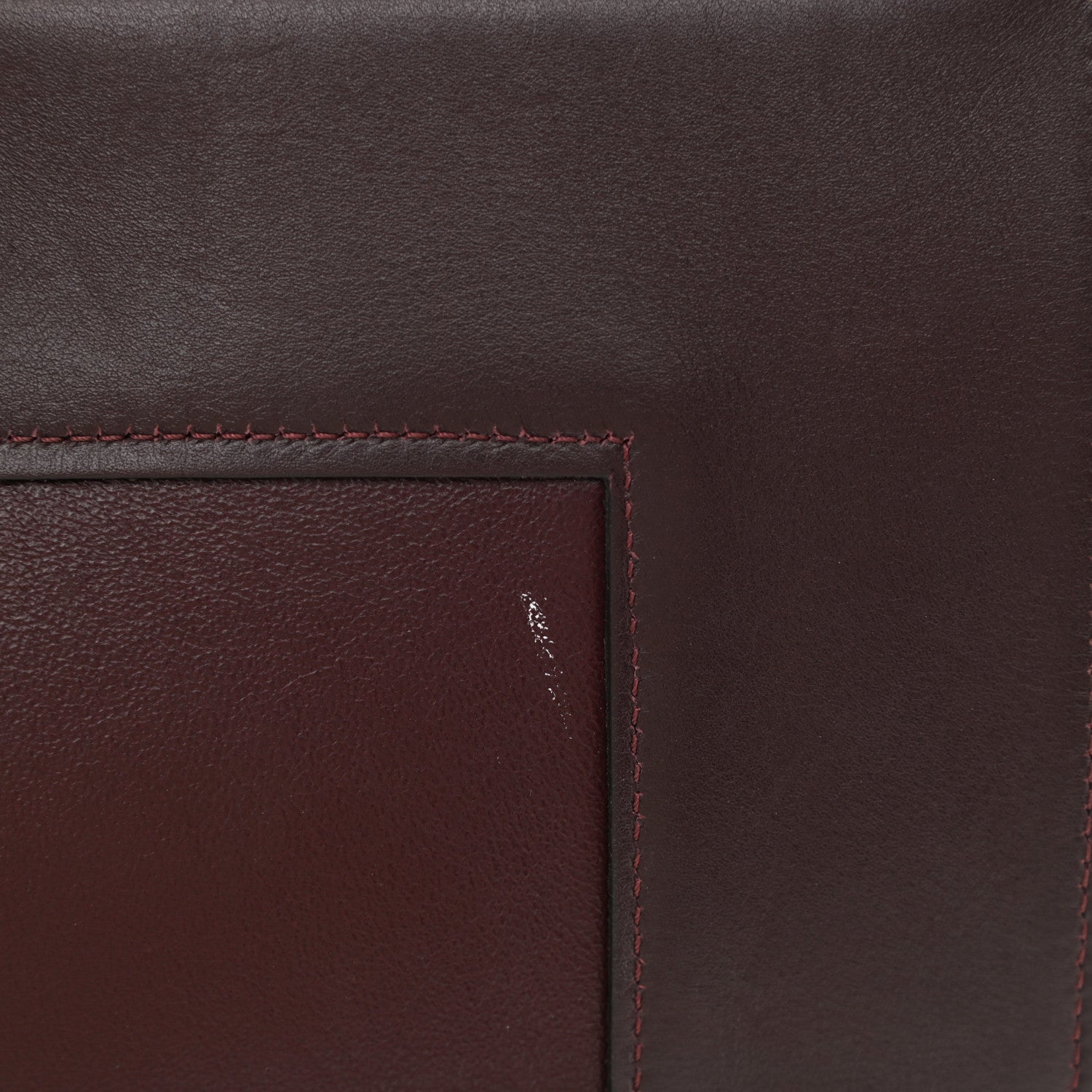 Celine Shiny Smooth Calfskin Medium Frame Shoulder Bag Burgundy Pearl Blue 11 of 13