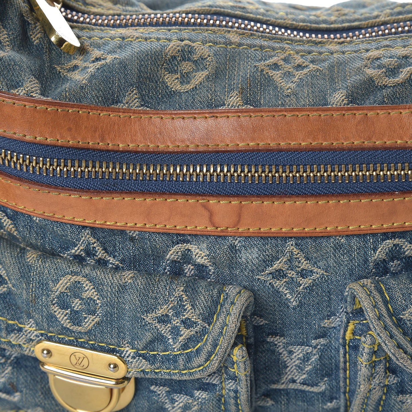 Monogram Denim Baggy PM Blue