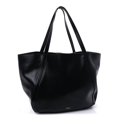 Versace Calfskin Greca Goddess Tote Bag Black 2 of 7