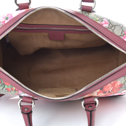 Gucci GG Supreme Monogram Blooms Medium Boston Beige Multicolor Dry Rose 5 of 12