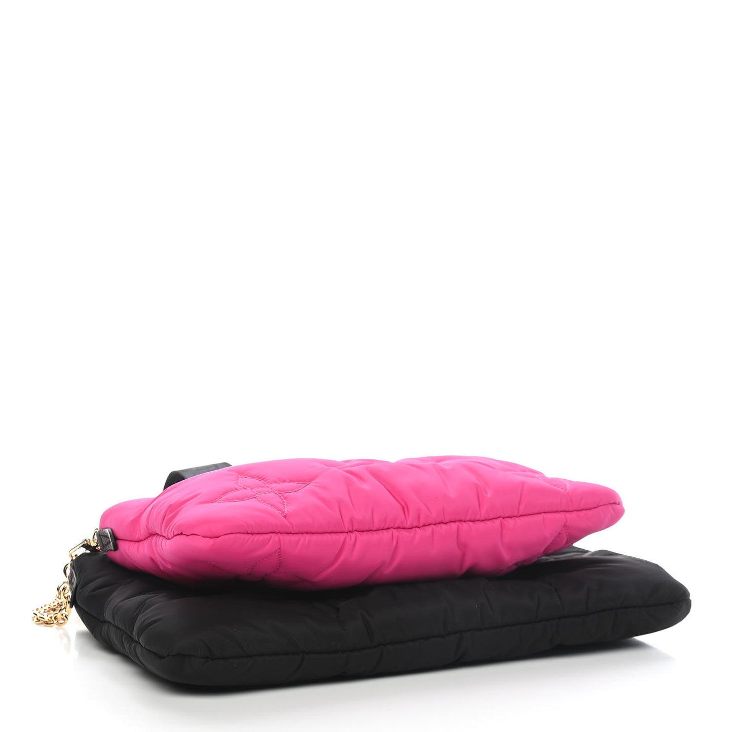 Econyl Monogram Pillow Maxi Multi Pochette Accessories Black Fuchsia