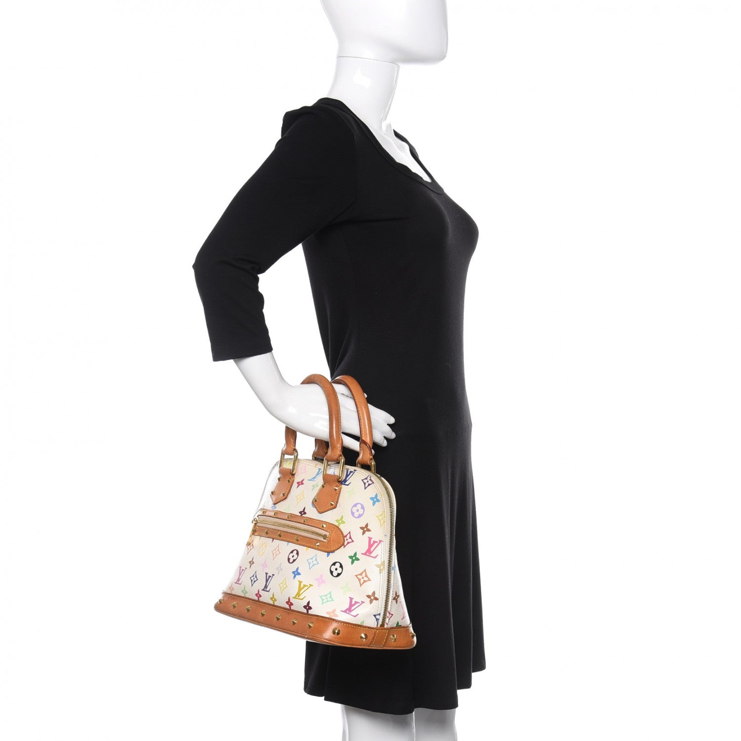 Louis Vuitton Monogram Multicolor Alma White 2 of 12