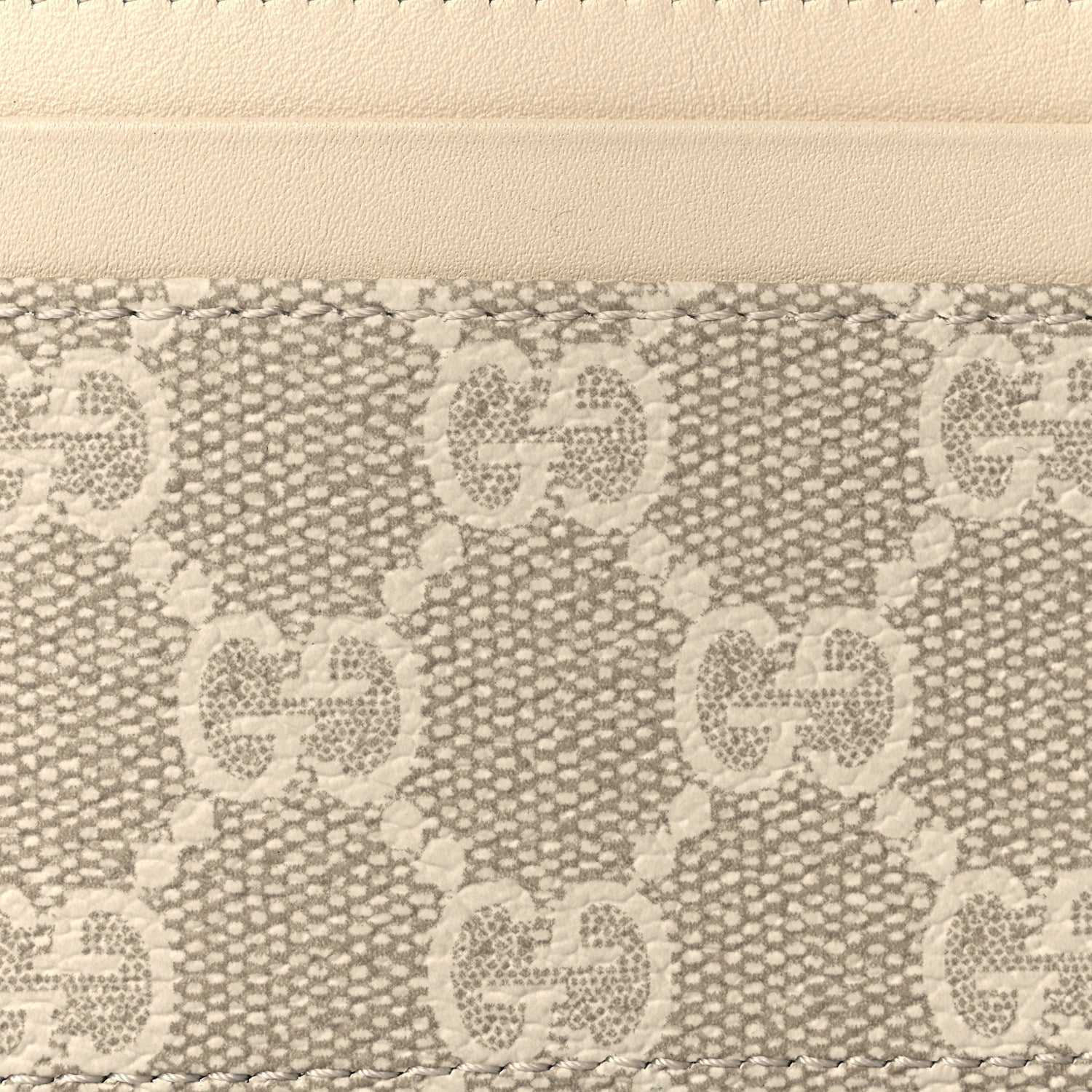 Gucci GG Supreme Monogram Calfskin Card Holder Beige Mystic White 7 of 7