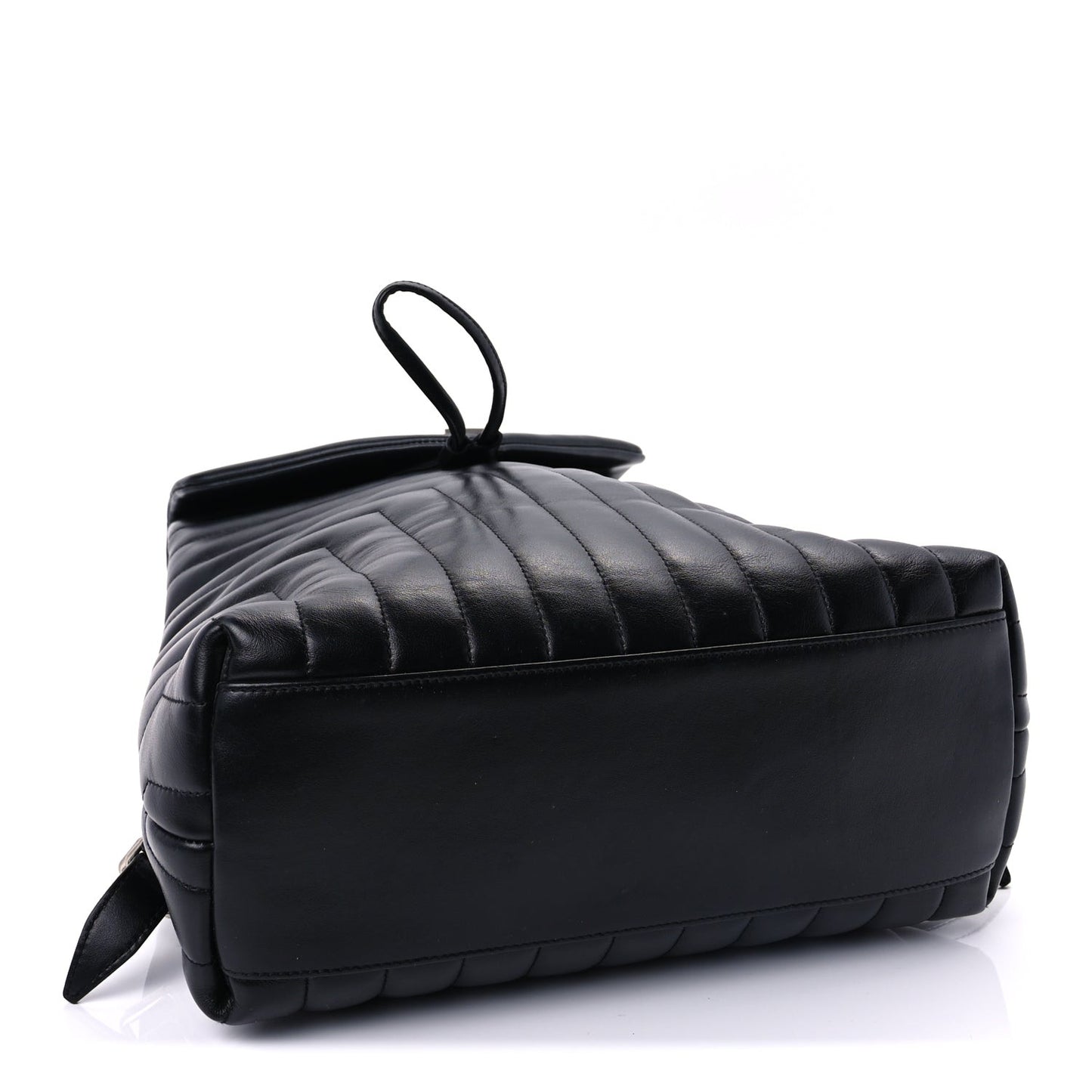 Calfskin Y Quilted Monogram Medium Loulou Backpack  Black