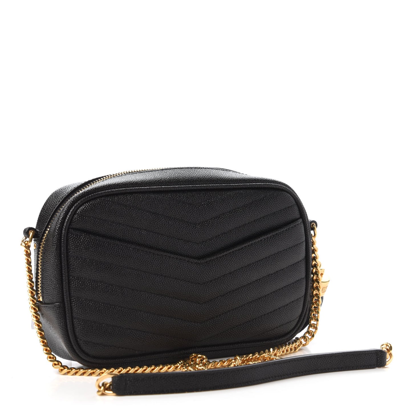 Grain De Poudre Matelasse Monogram Mini Lou Camera Bag Black