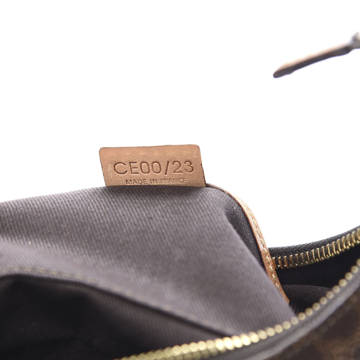 Celine Canvas Calfskin Macadam Hobo Shoulder Bag 7 of 10