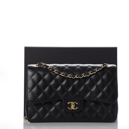 Chanel Caviar Quilted Jumbo Double Flap Black 11 of 11