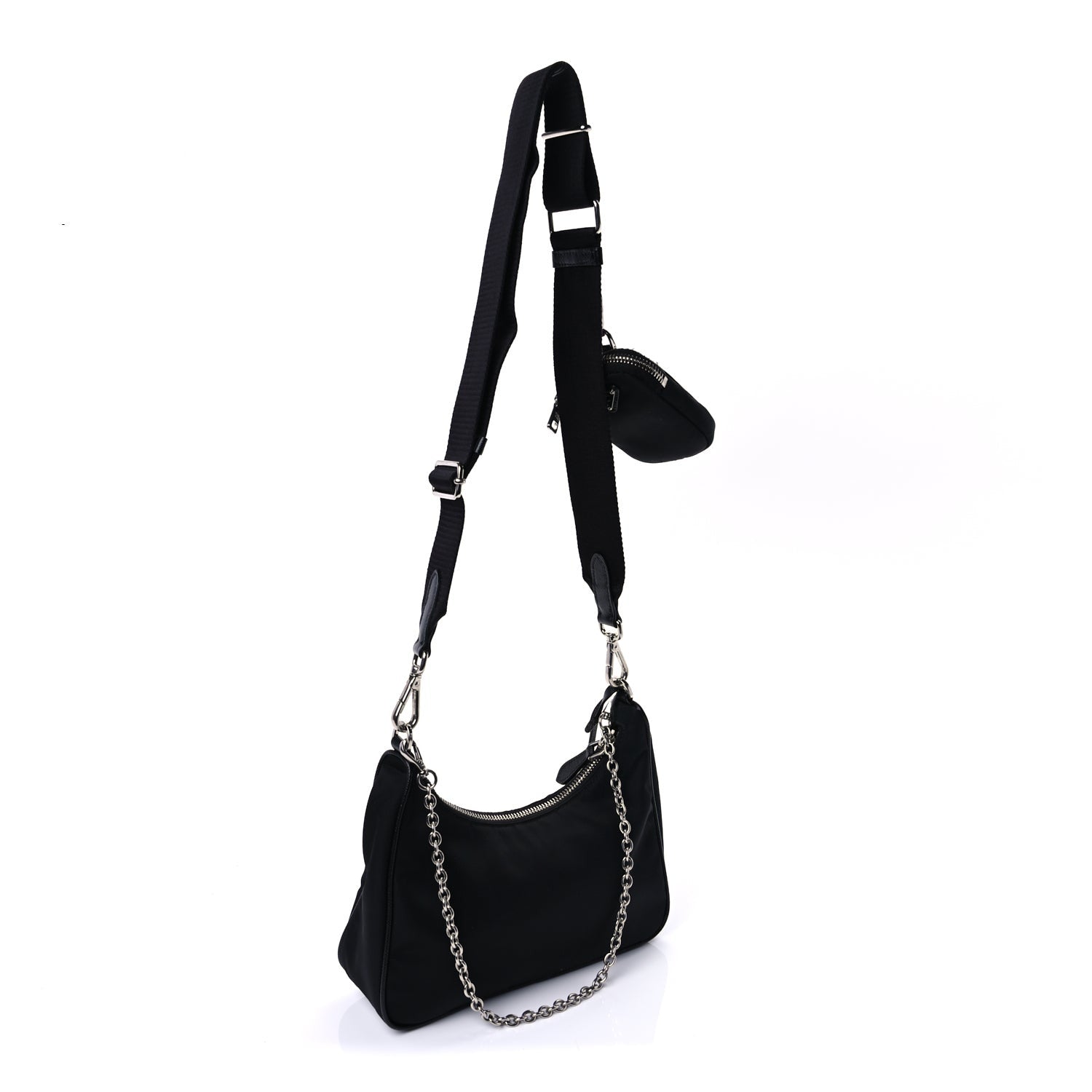 Prada Nylon Re-Edition 2005 Shoulder Bag Black 3 of 9