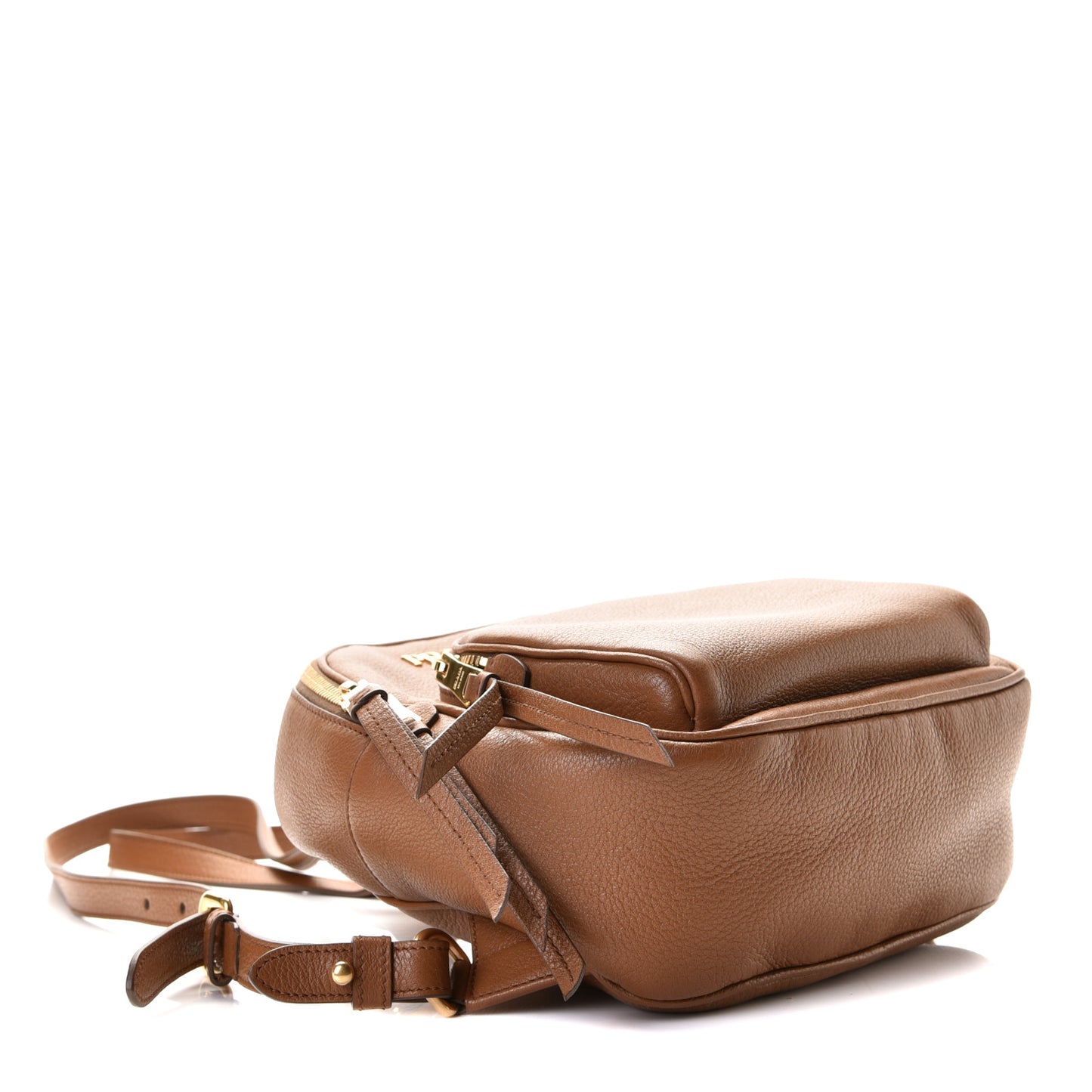 Vitello Daino Zip Backpack Cuoio