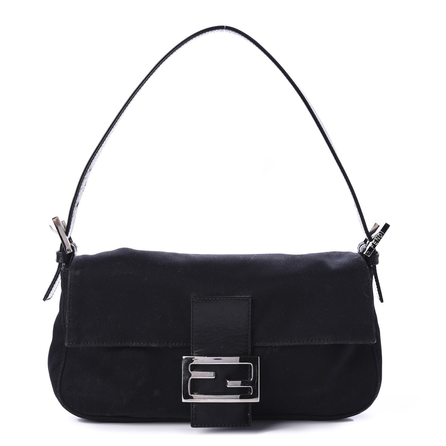 Fendi Satin Baguette Black 1 of 15