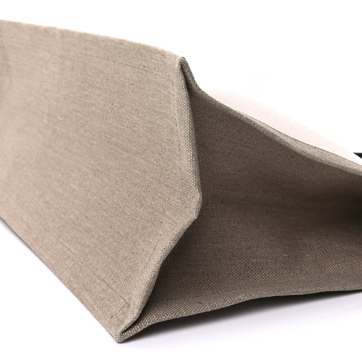Saint Laurent Linen Calfskin Small Rive Gauche Tote  Greggio Natural 8 of 8