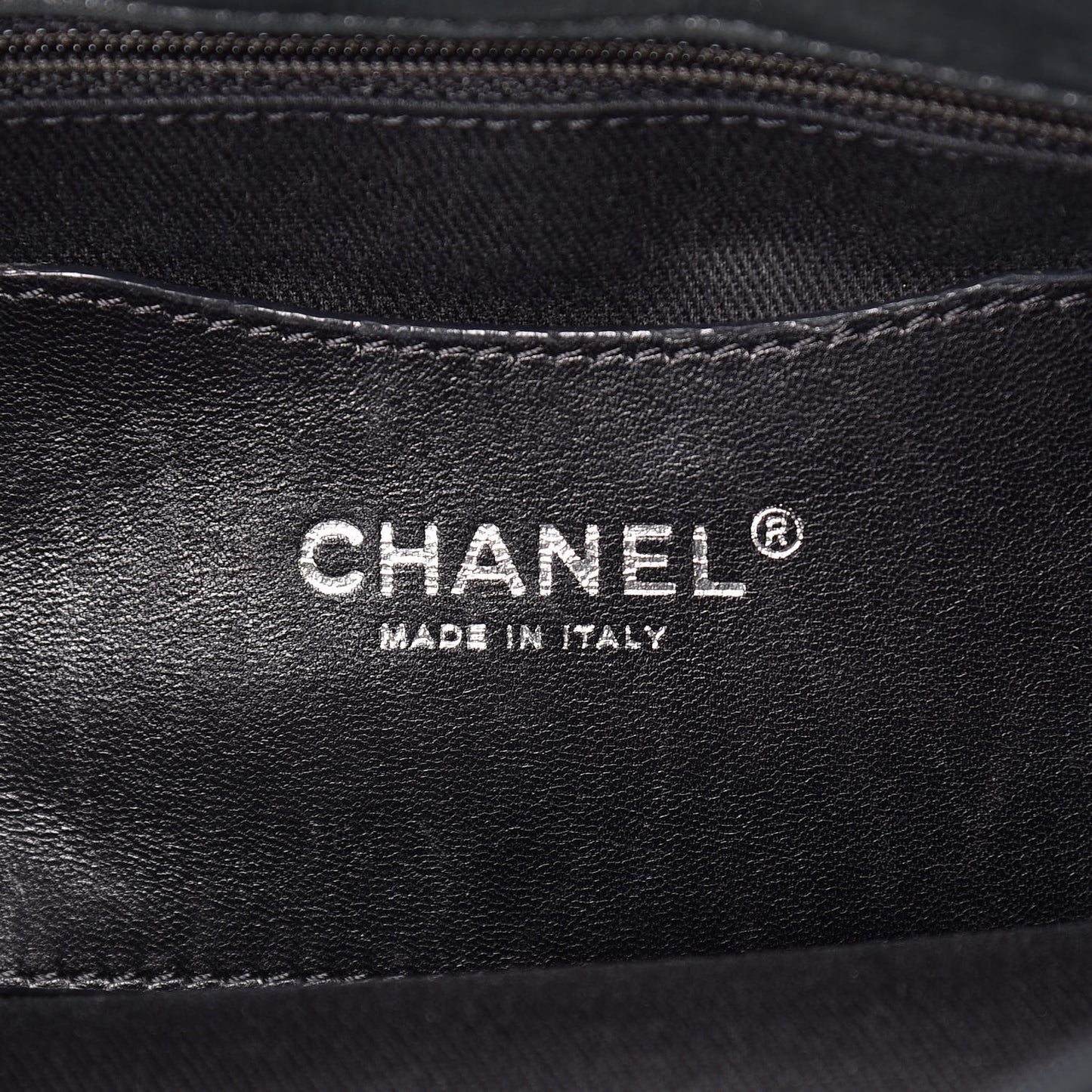 Iridescent Calfskin Large Just Mademoiselle Bowling Bag Black