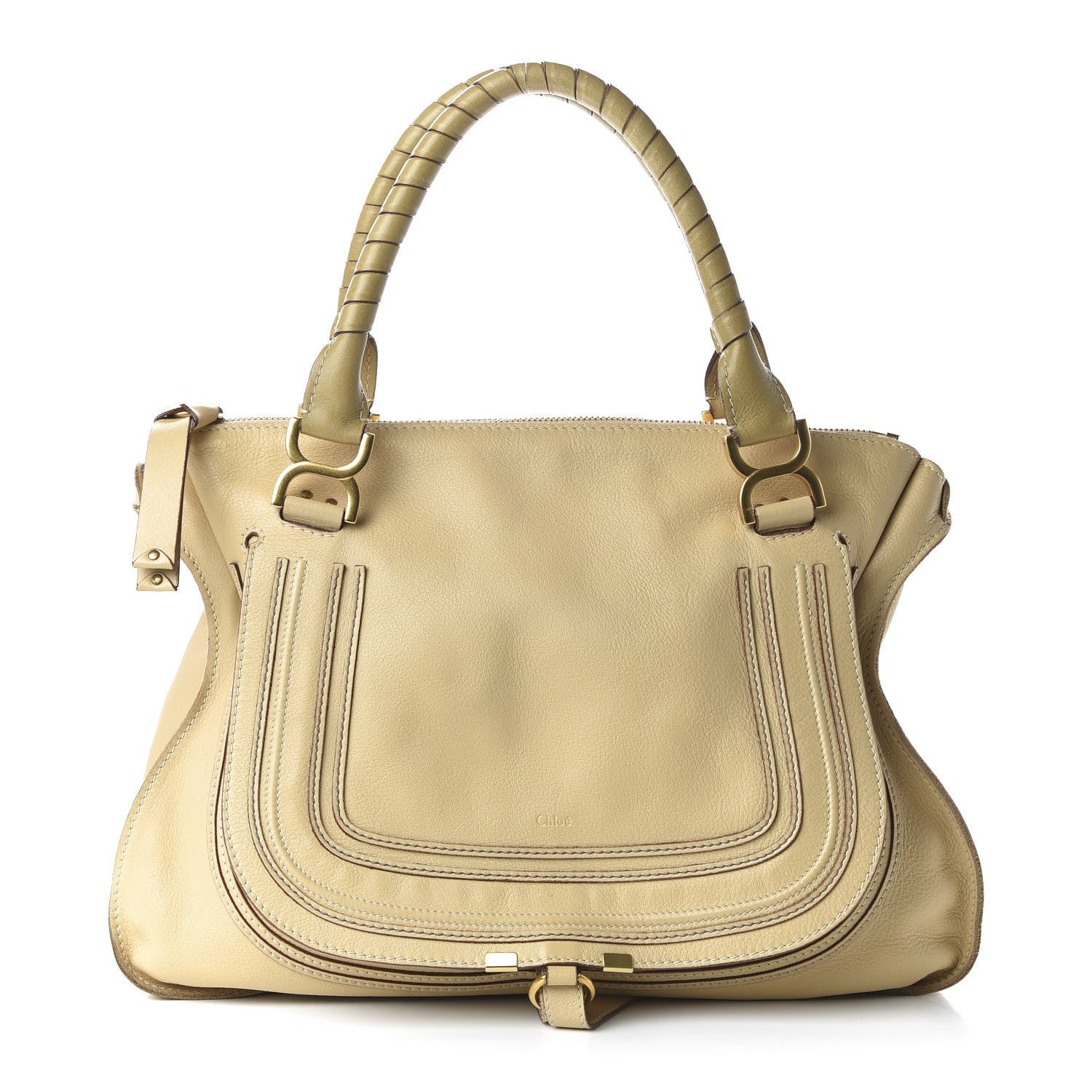 Chloe Calfskin Large Marcie Satchel Clay 1 of 9