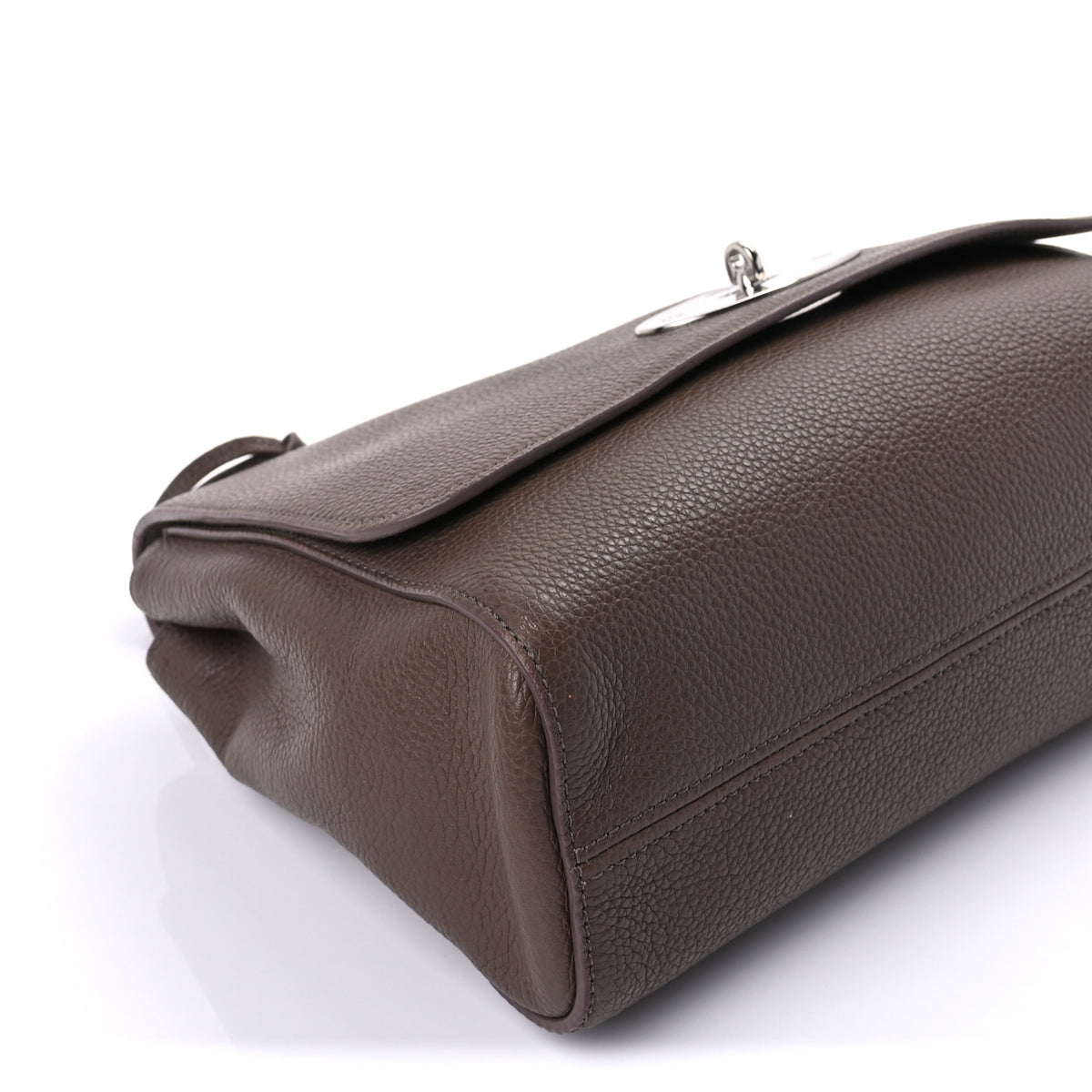 Small Classic Grain Calfskin Medium Lily Flap  Clay