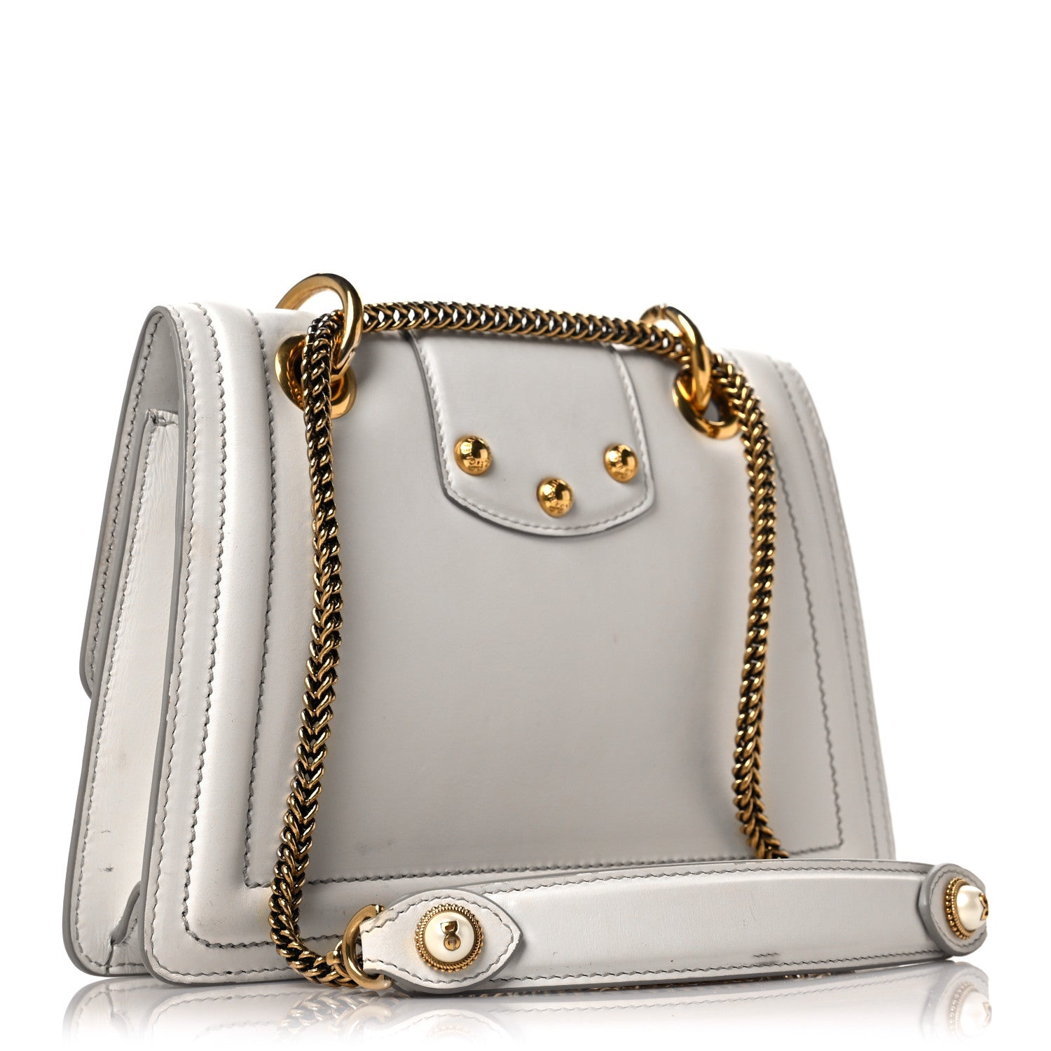 Dolce & Gabbana Smooth Calfskin Small DG Amore Envelope Bag White 2 of 9