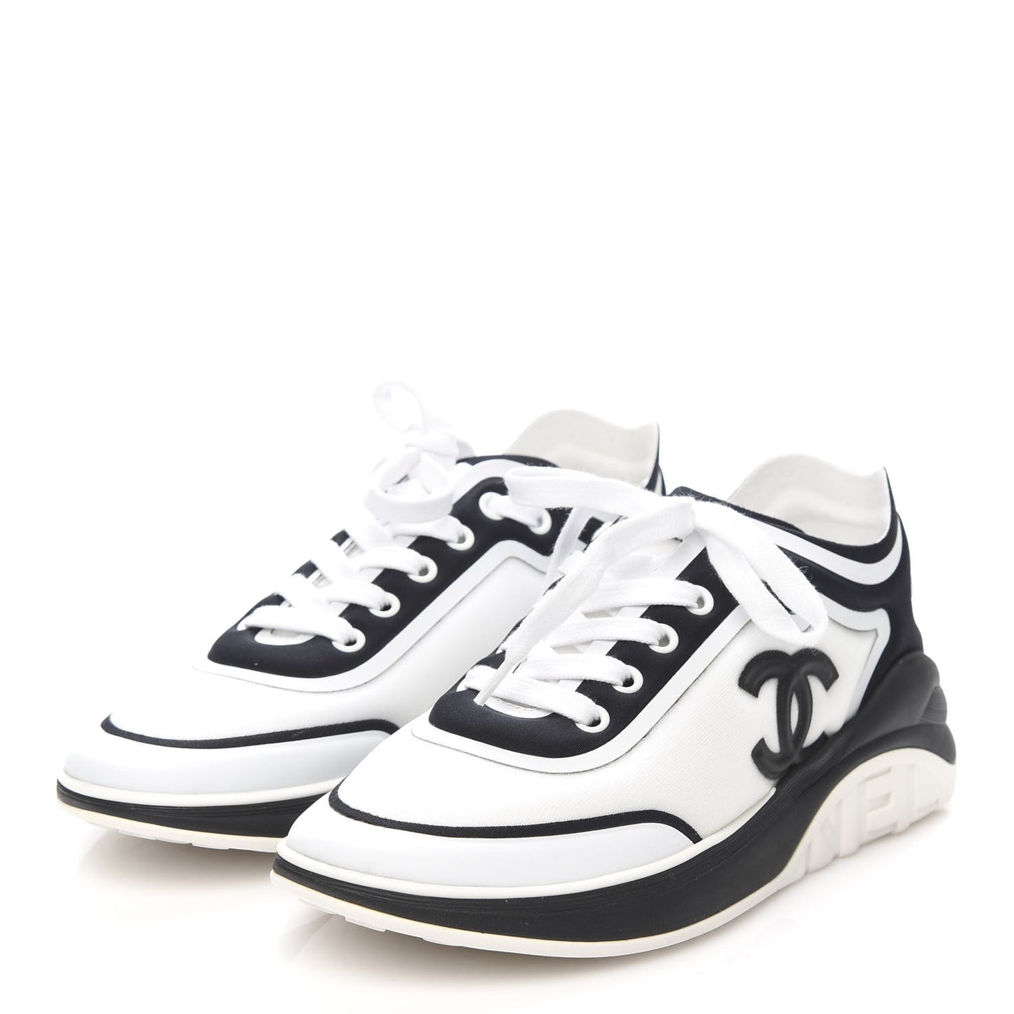 Lycra Womens CC Sneakers 36.5 White Black