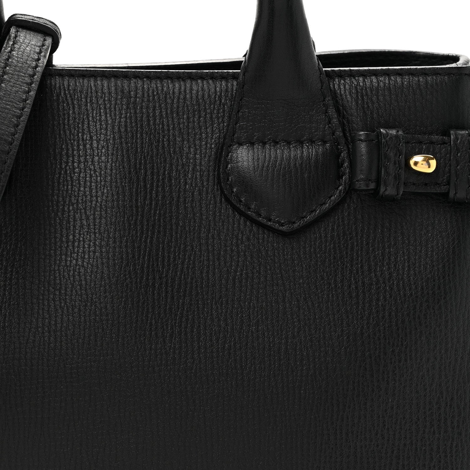 Burberry Derby Calfskin House Check Small Banner Tote Black 7 of 7