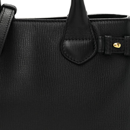 Burberry Derby Calfskin House Check Small Banner Tote Black 7 of 7