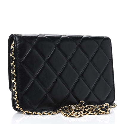 Chanel Lambskin Quilted Golden Class Wallet on Chain WOC Black 2 of 4
