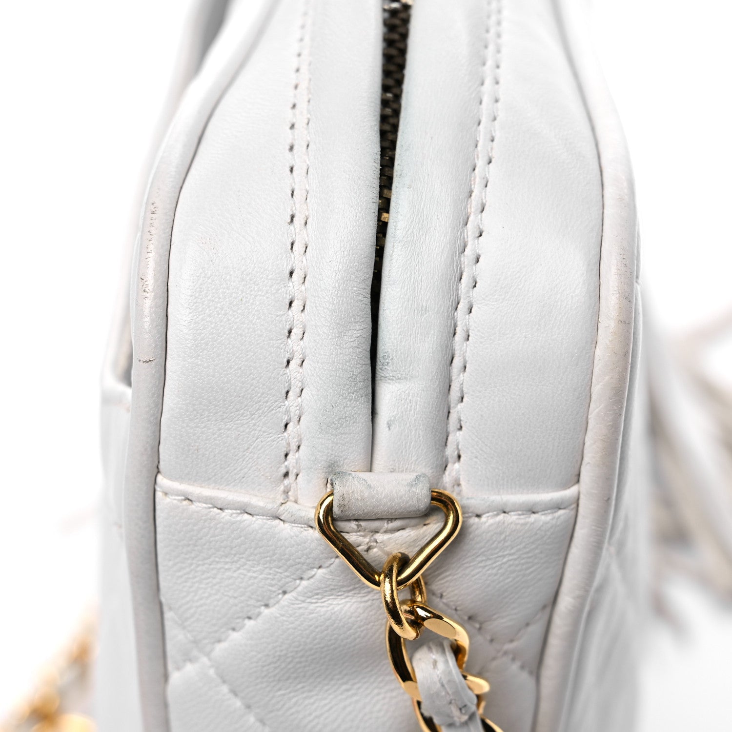 Chanel Lambskin Quilted Tassel Camera Case White 14 of 14