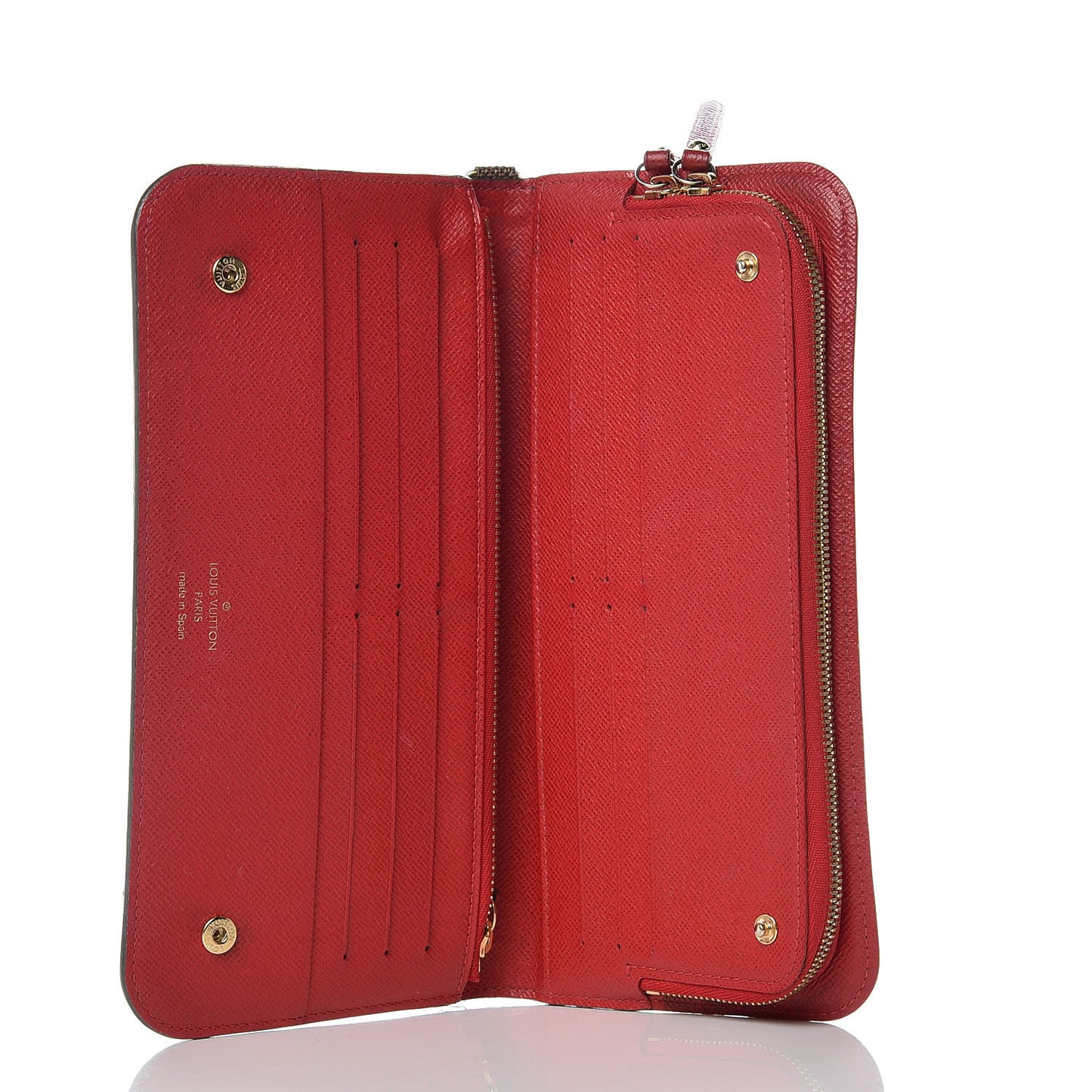 Damier Ebene Insolite Wallet Red