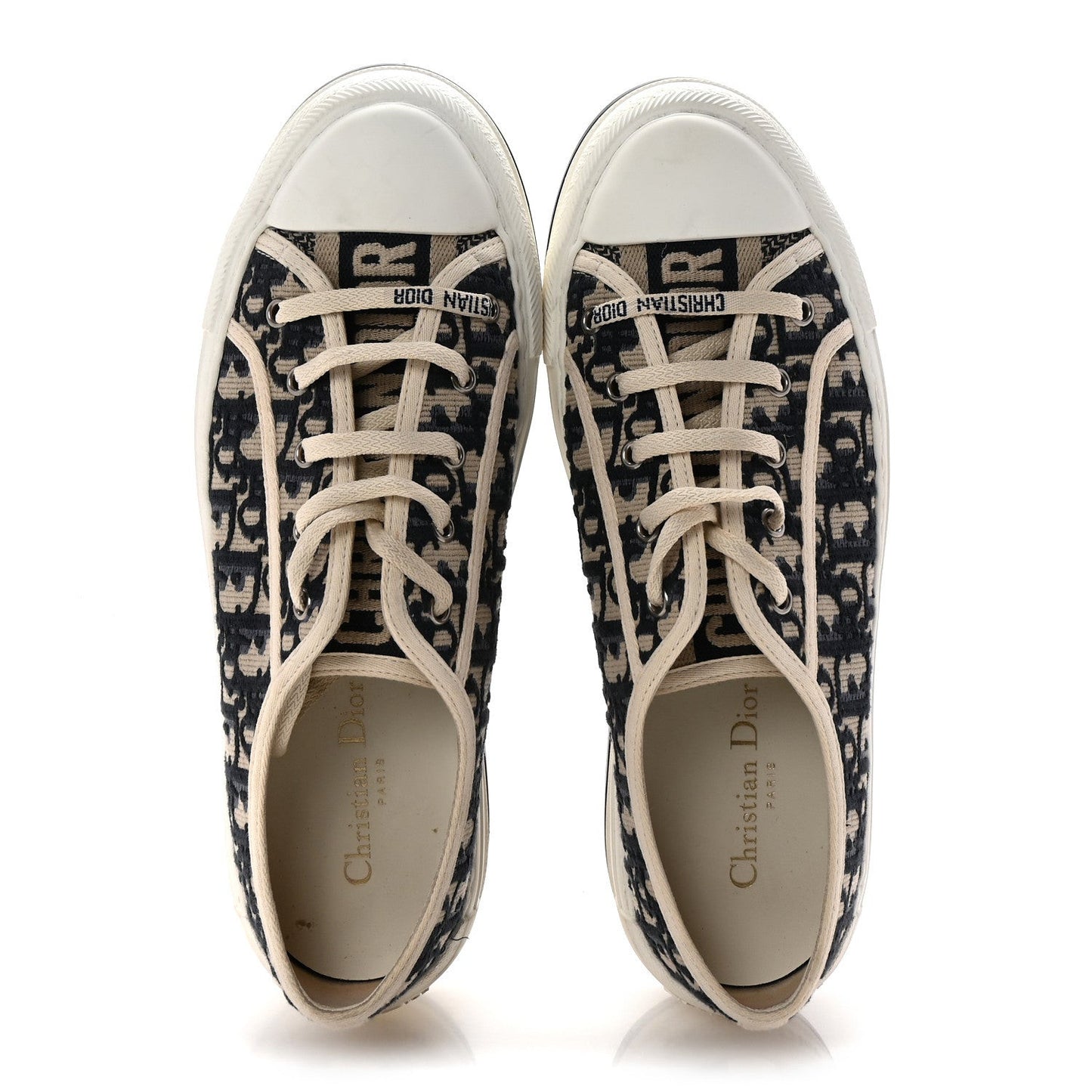 Canvas Oblique Walk'N'Dior Low Top Sneakers 41 Deep Blue