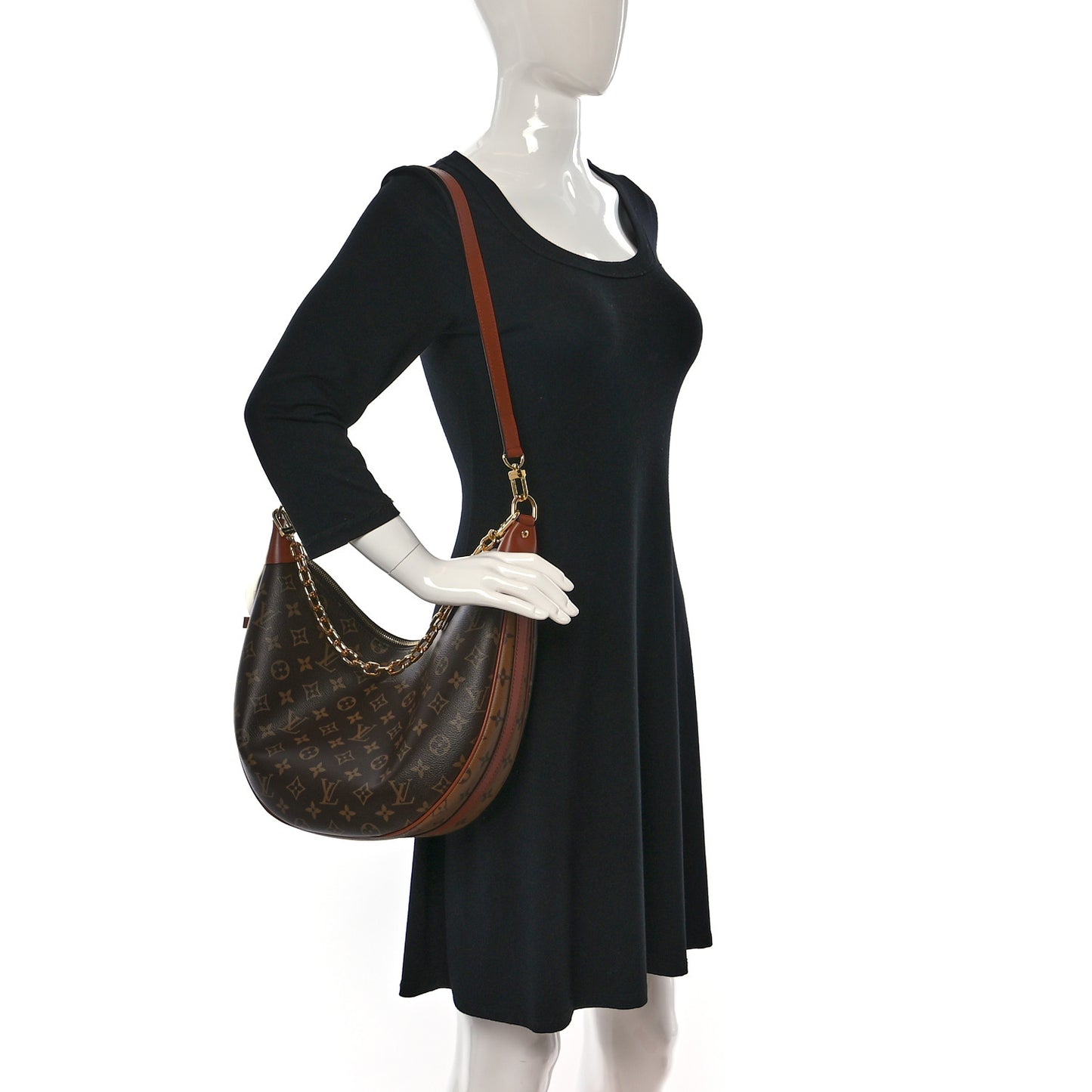 Reverse Monogram Loop Hobo