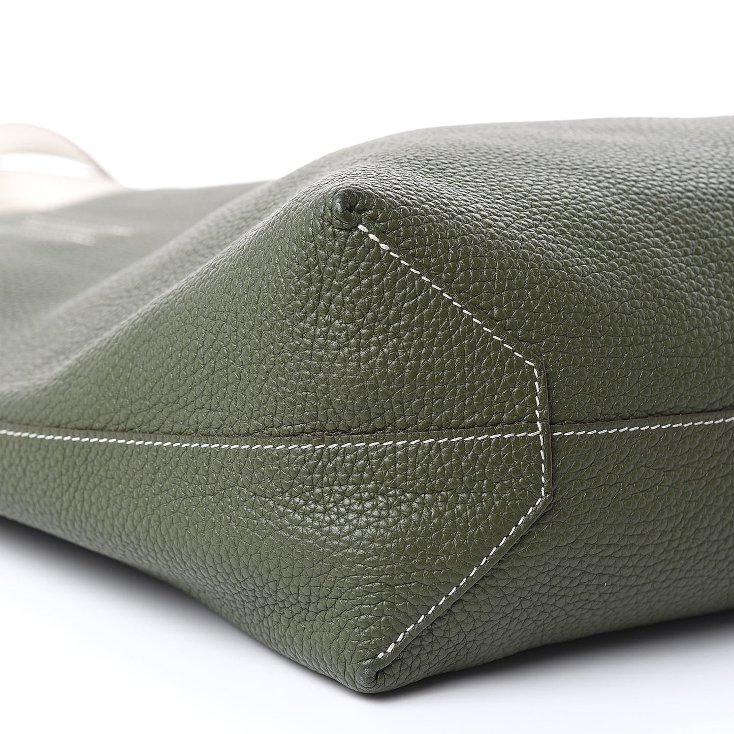 Taurillon Clemence Double Sens 36 Reversible Tote Canopee White