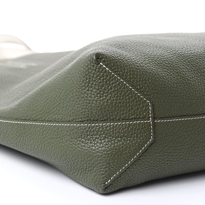 Hermes Taurillon Clemence Double Sens 36 Reversible Tote Canopee White 9 of 13