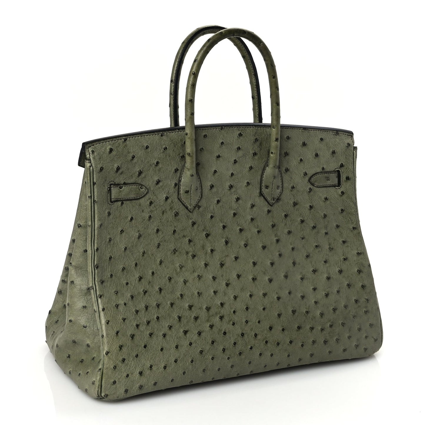 Ostrich Birkin 35 Vert Olive