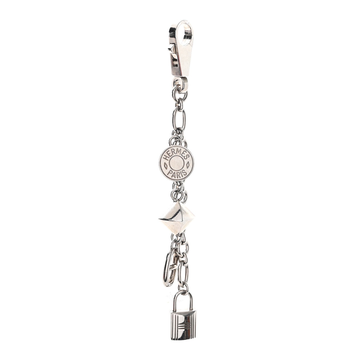Hermes Palladium Olga Bag Charm Silver 1 of 4