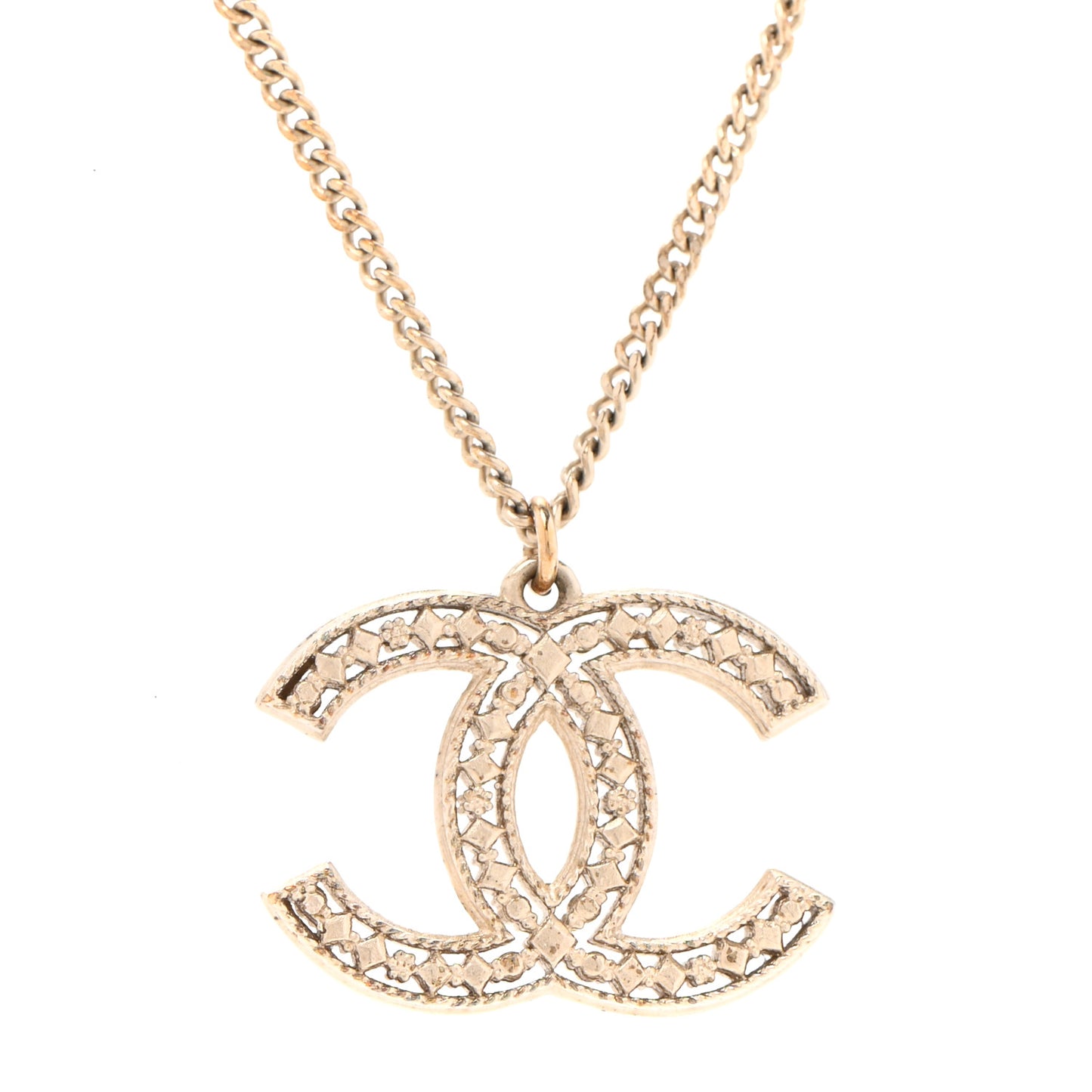 CC Pendant Necklace Gold