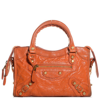 Balenciaga Agneau Giant 12 Gold Hardware Mini City Tangerine 1 of 15