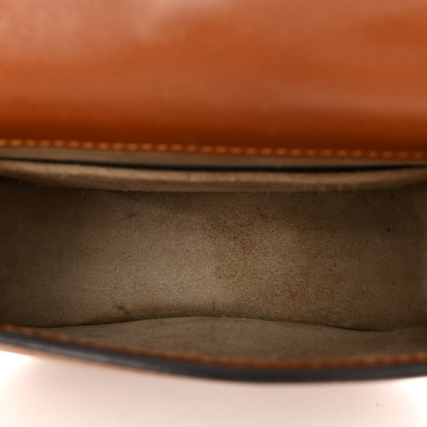 Calfskin Suede Small Nile Bracelet Bag Caramel