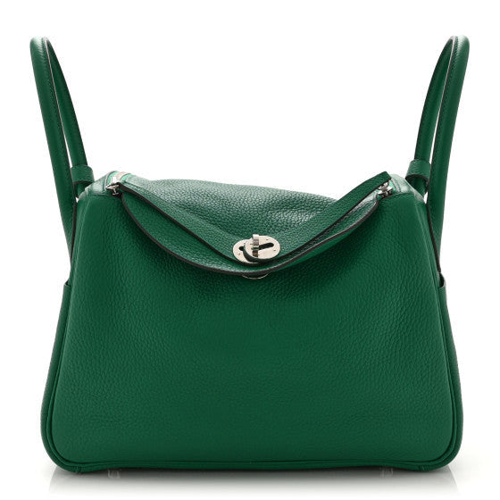 Hermes Taurillon Clemence Lindy 30 Vert Vertigo 1 of 1